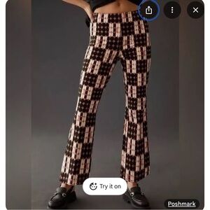 Maeve Black and Cream Pants